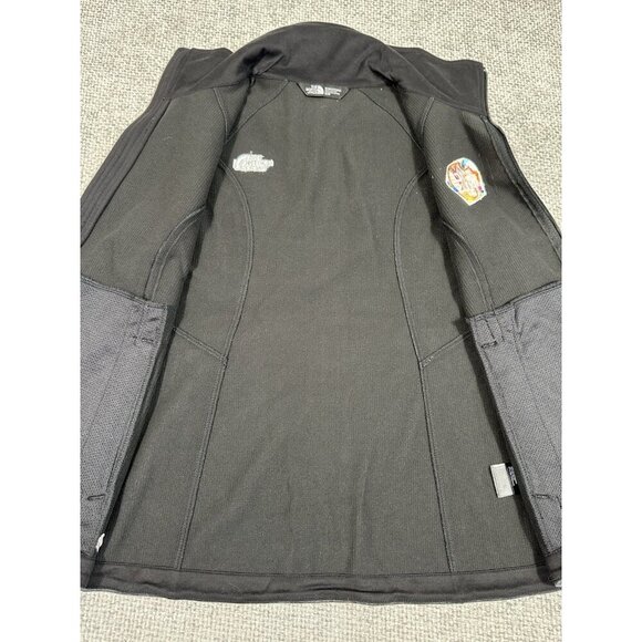 North Face Vest Womens Medium Gray Ridgeline Slim Fit Full Zip Soft Shell Logo - Picture 9 of 11